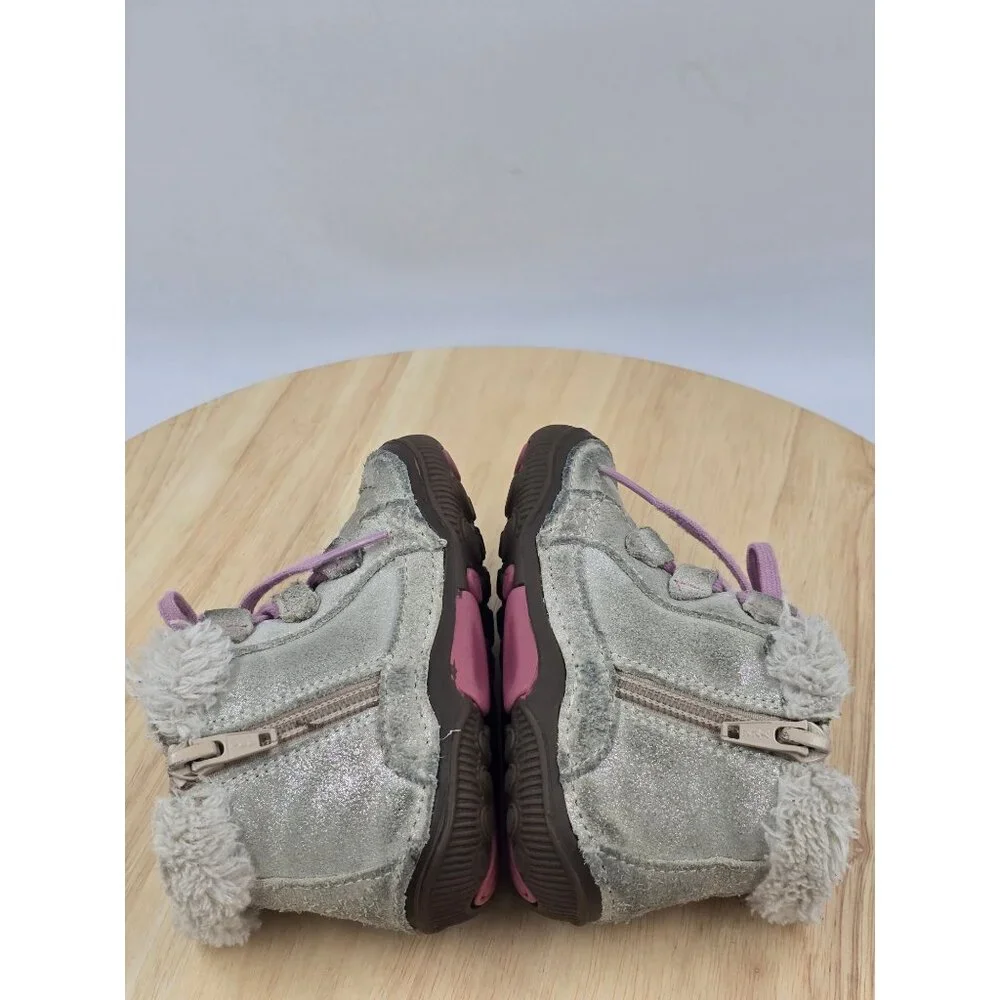 Stride Rite SRT Ice Princess Leather Boot Toddler Sz 6M